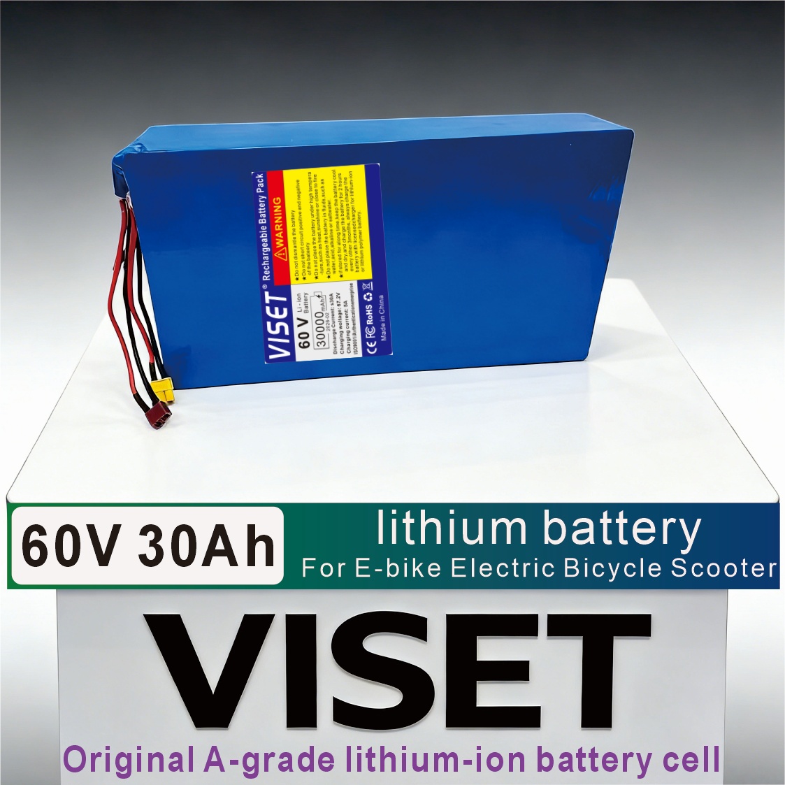 بطارية دراجة كهربائية VISET 60 - مراجعة 60V 30Ah Electric Scooter Battery وسعره